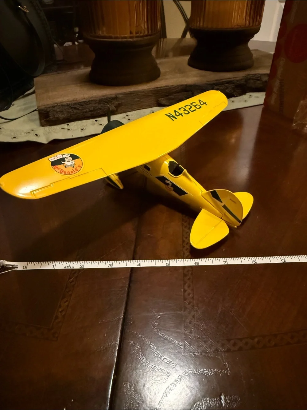 McDonald's Yellow & Green Die-Cast Airplane Bank